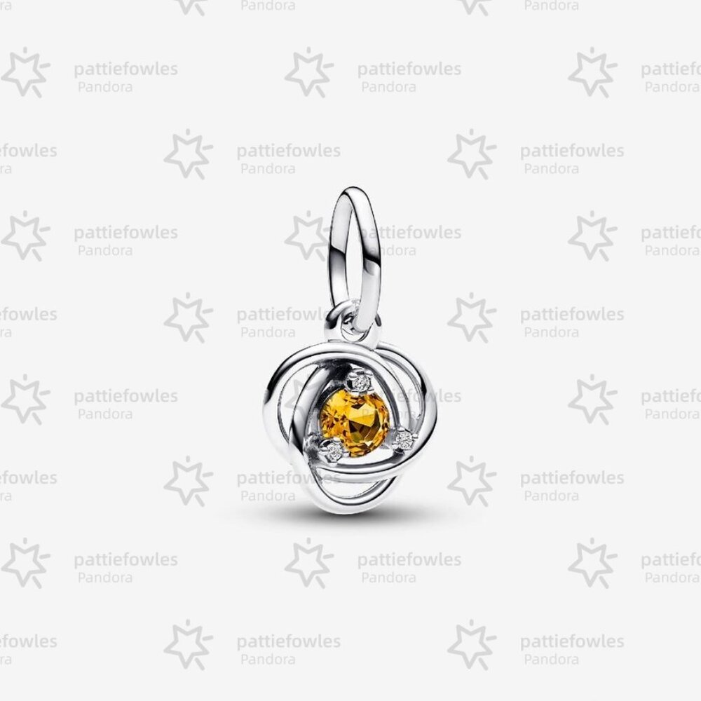 Pandora November Honey Eternity Circle Dangle Charm